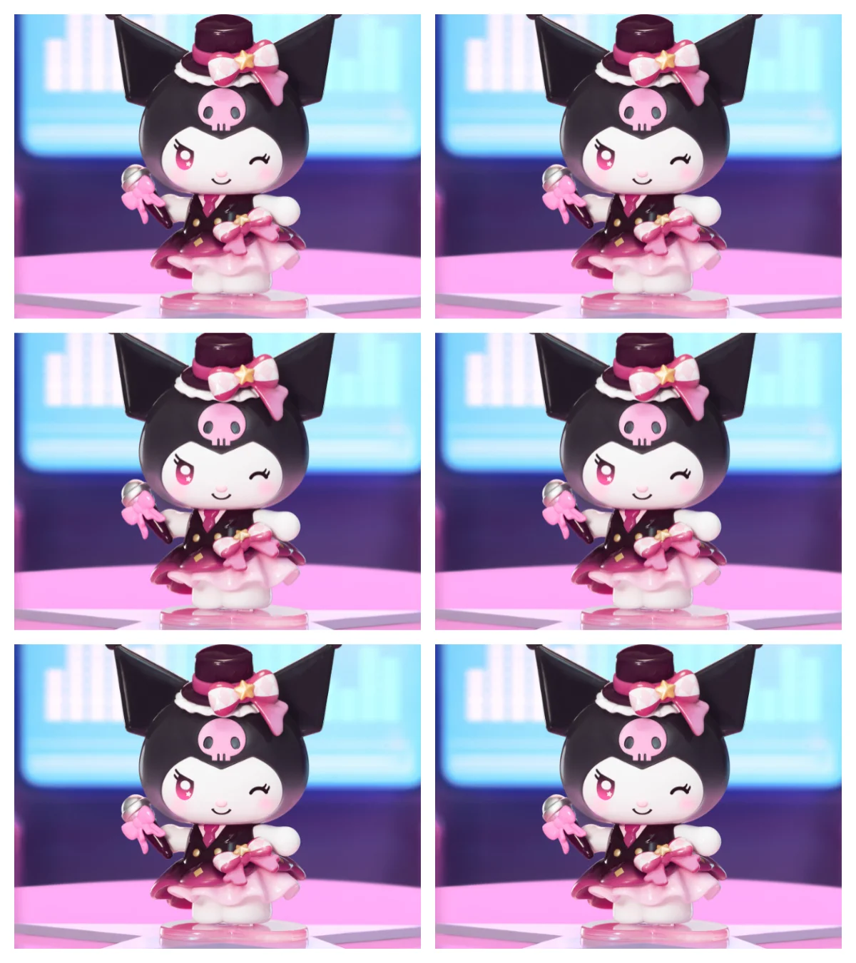 

Подлинная серия Kuromi Shining Idol, слепая коробка, набор модных игр, ручная экшн-кукла, настольное украшение для девочек, подарок для детей