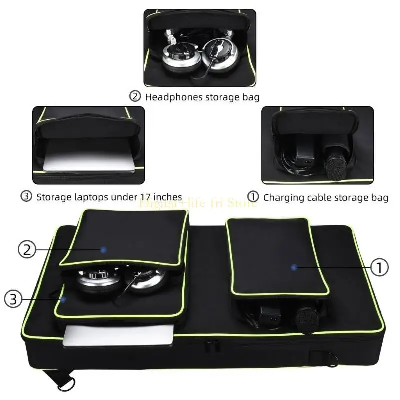 E06D DJ Controller Storage Bags Scratch-resistant with Shoulder Strap Large Capacity for DDJ-FLX10 DDJ-1000 DDJ-1000SRT
