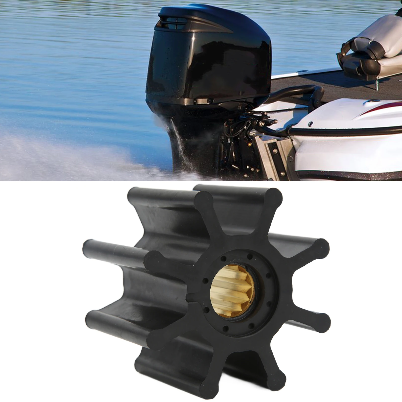 18200K Marine Impeller 8 Blade  Impeller 920‑0001 Outboard Engine Accessories Replacement for  Marine Impeller