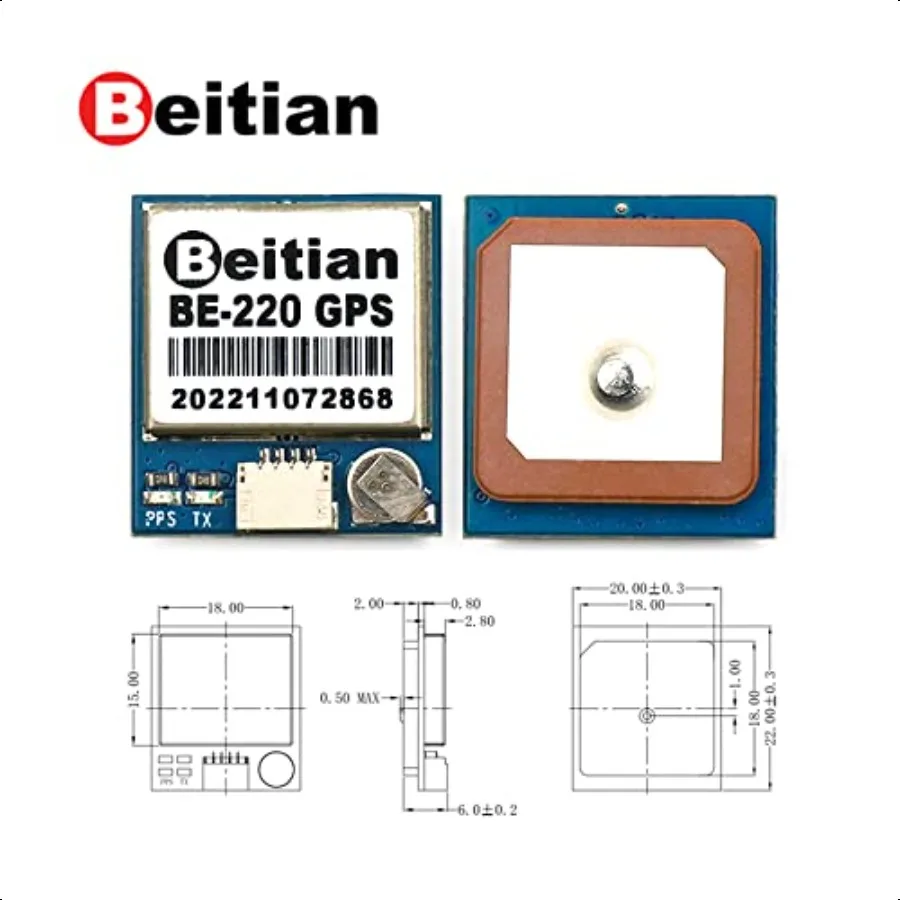 2PCs Beitian BE220 M8N GPS Module port GPS GLONASS BeiDou for RC Long Range FPV Racing Drone Airplane