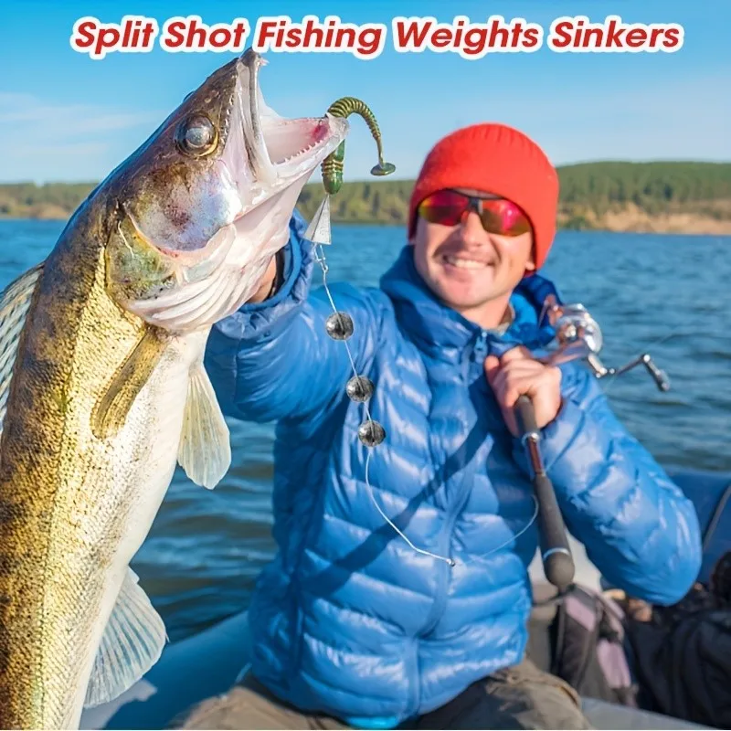 Split Shot Fishing Weights Sinkers, Lead Fishing Sinkers Weights, Removable Round Fishing Sinkers,7g/5g/4g/3g/2g/1g