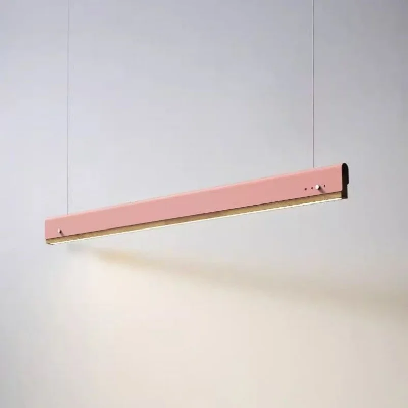 One Line Office Restaurant Coffee Shop Milk Tea Shop Studio American Minimalist Light Luxury Long Strip Lighting Fixtures