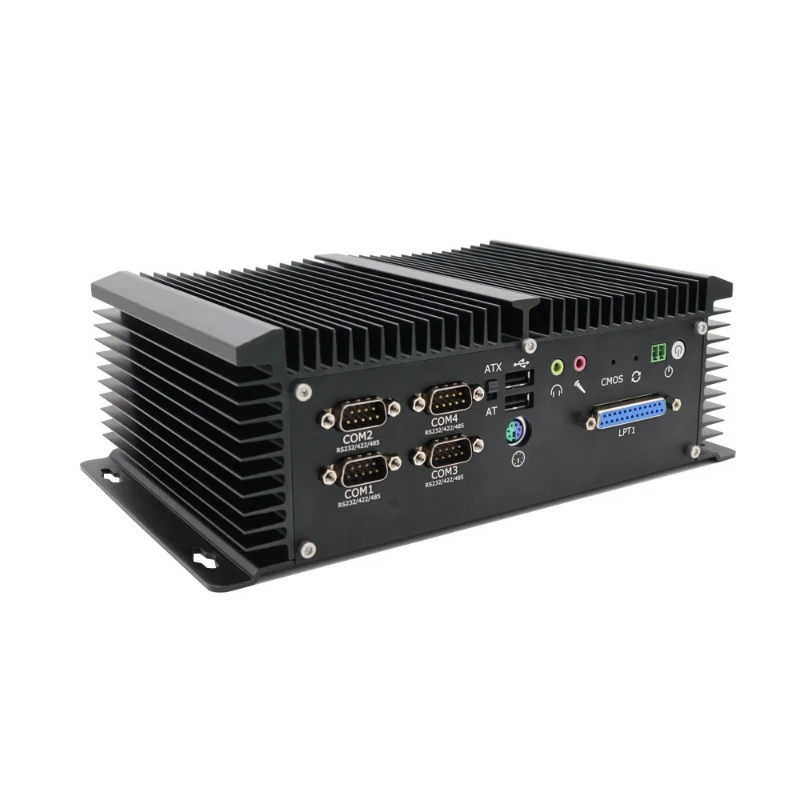 

Fanless mini host j1900 miniature industrial control computer host dual network six serial port industrial computer