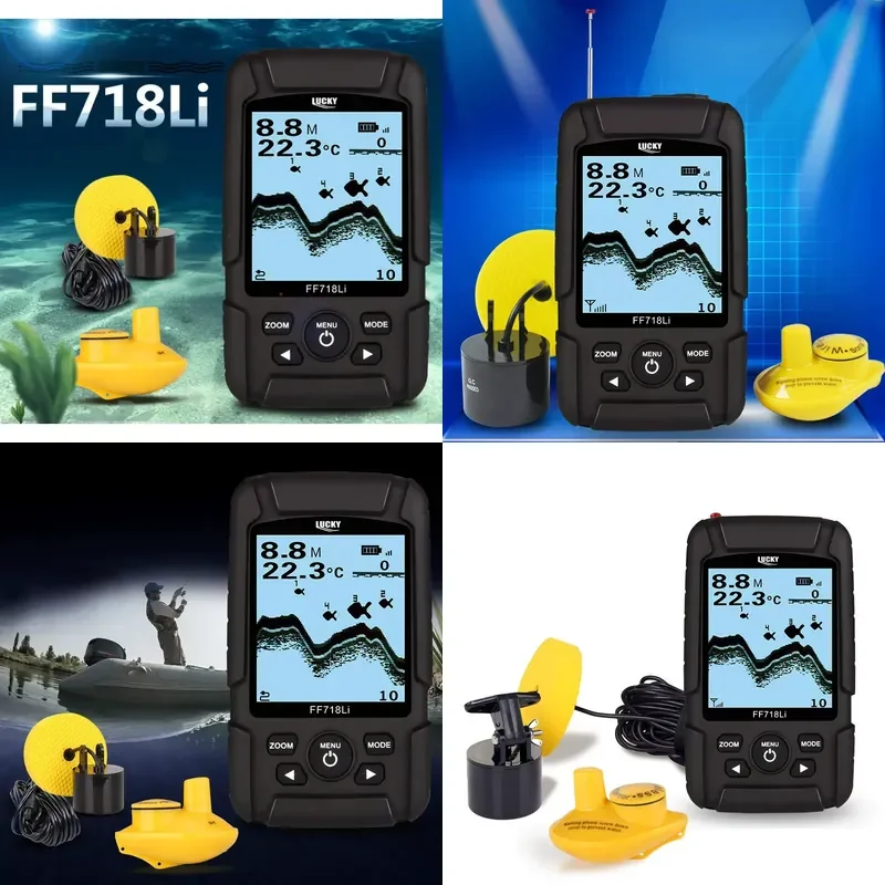 LUCKY Leqi FF718Li Wired Wireless Sonar Fish Finder English Cross-border Intelligent Multifunctional Outdoor Visual