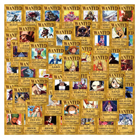 10/30/50/100pcs Anime ONE PIECE Wanted Poster Stickers Cartoon Waterproof Decals Skateboard Fridge Guitar Cool PVC Sticker Pack