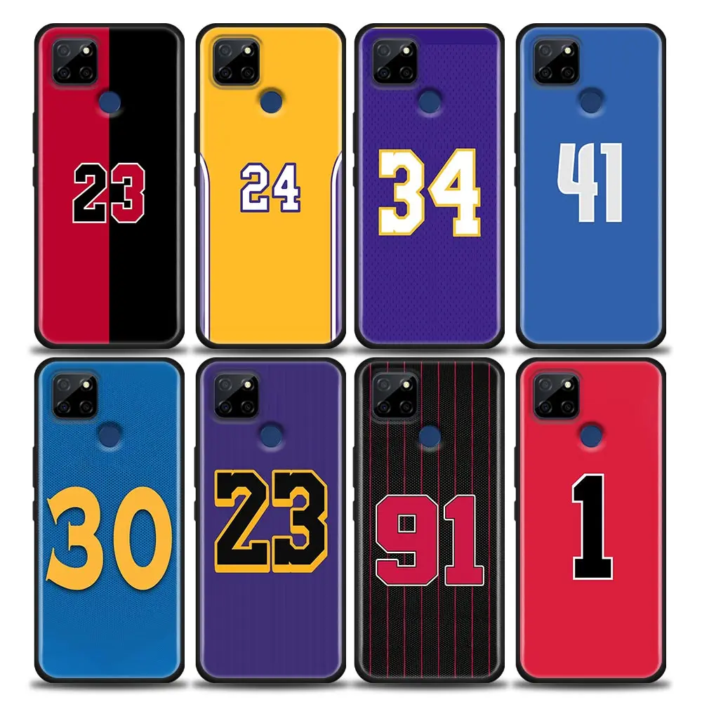 Funda Coque 8I Case For OPPO Realme X50 X7 XT X 10 9 9I 8 8I 7 7I 6 5 Pro Plus 5G Case Capa Para Basketball Uniform Number 23 24