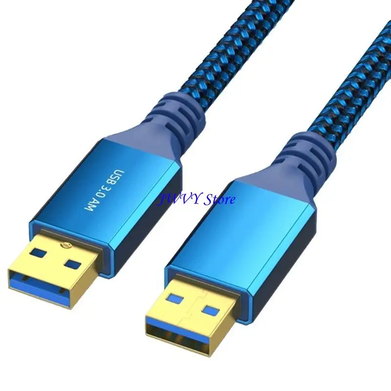 573A Nylon Braided USB Extension Cord Line Data Transfer Cable Wire with Aluminum Connectors for Camera, Cooling Fan