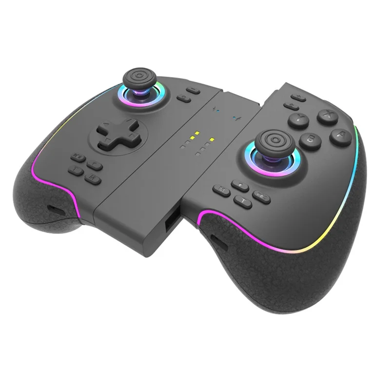PHILE-Joy-Pad Wireless Game Controller For Switch/OLED Lite With 6-Axis Gyro Turbo Vibration Programmable RGB Lights