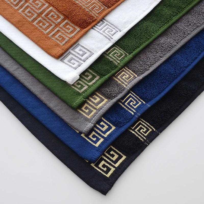 2 قطعة مناشف حمام سوداء للبالغين 100% القطن الصلبة تيري منشفة الشاطئ ماصة اليوغا دش المناشف الحمام هدية الكريسماس #3