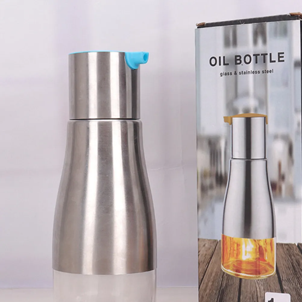 Stainless Steel Oil Dispenser Leakproof Polished Surface Kitchen Use Sealing Sauces Olive Oil Soy Sauce Vinegar Bottle