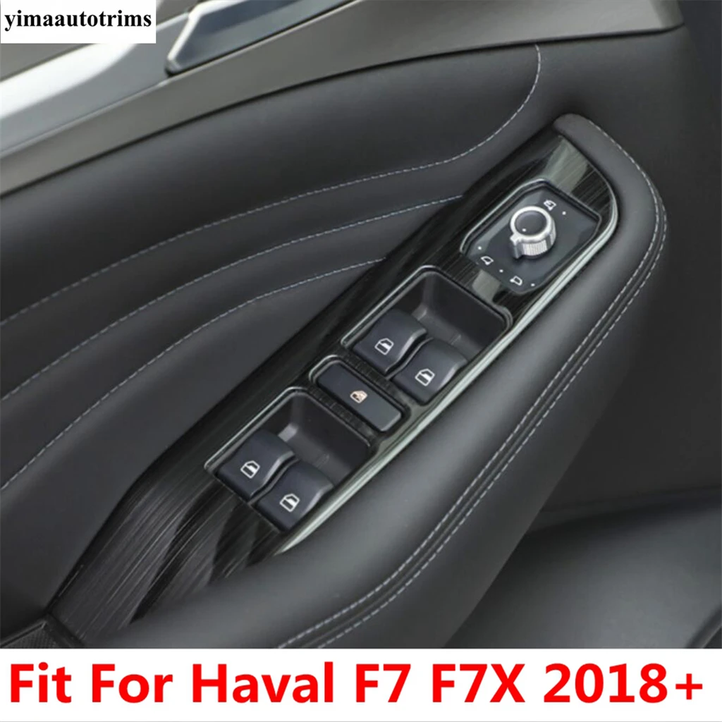 

Glove Box Sequin / Armrest Window Lift Switch Panel Cover Trim For Haval F7 F7X 2018 - 2022 Stainless Steel Accessories Interior