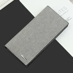 Fashion Men Wallet Canvas Coin Purse Casual Long Wallet Portable Multifunctional ID Card/Credit Card Holder Luxury Wallet