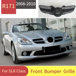 Diamond Front Grille For Mercedes-Benz R171 SLK Class 2008 2009 2010 SLK280 SLK300 SLK200 SLK350 ABS racing grill