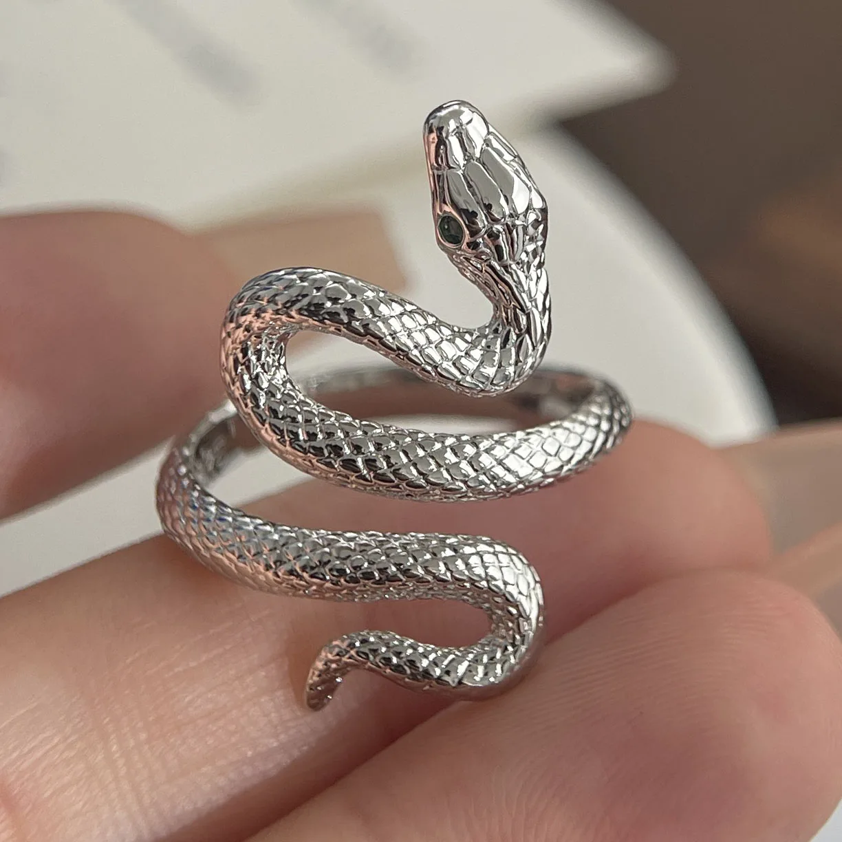Women's 925 Sterling Silver String Ring, Handmade Open Design