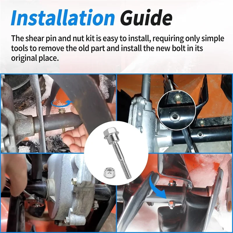 ABDJ-10Pcs 580790401 منفاخ الثلج/الرمي دبابيس القص البراغي والصواميل للحرفيين، منفاخ الثلج Poulan AYP 2 المرحلة