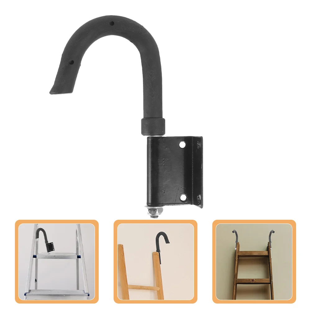 Heavy Duty Hooks Telescopic Ladder Stabilizer up for Wall Black Extension Accessories