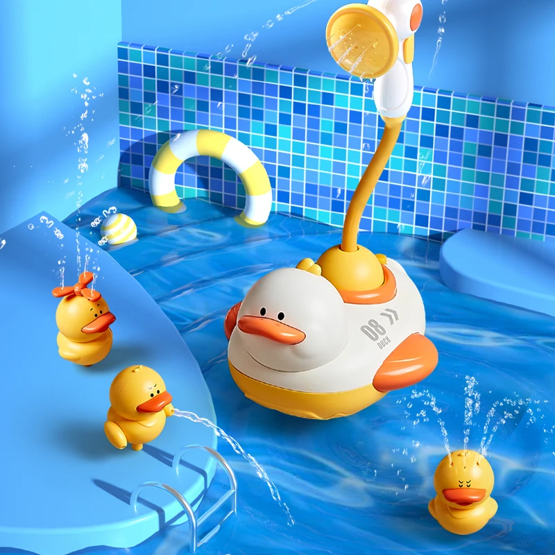 Baby Cartoon Duck shower Classic Shower Bath Toy Animal Sprinkle Bathroom Swimming Bathing Shower Educational Toys For Kid Gift