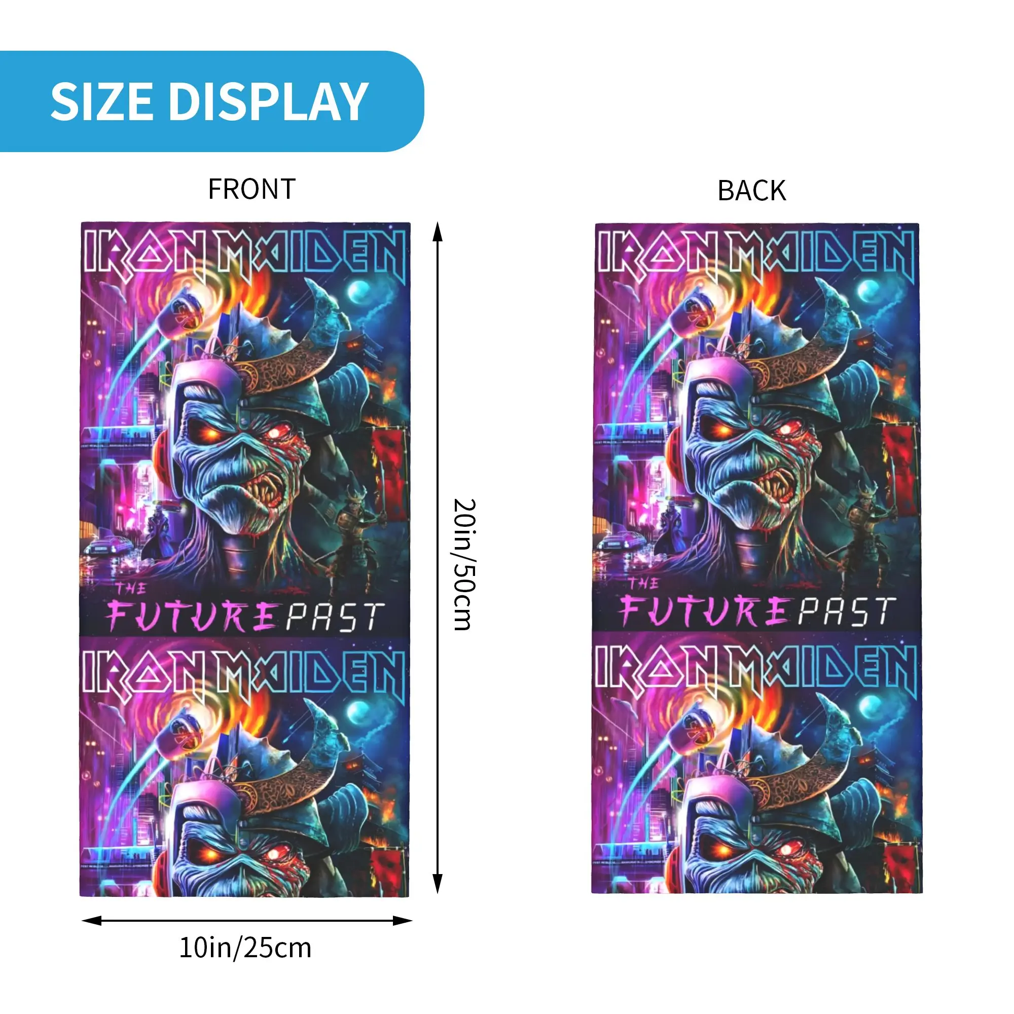 مخصص I-Irons M-Maidens باندانا الشتاء الرقبة أدفأ الرجال يندبروف التفاف الوجه وشاح كارتون الهيكل العظمي القوطية روك الجراب عقال