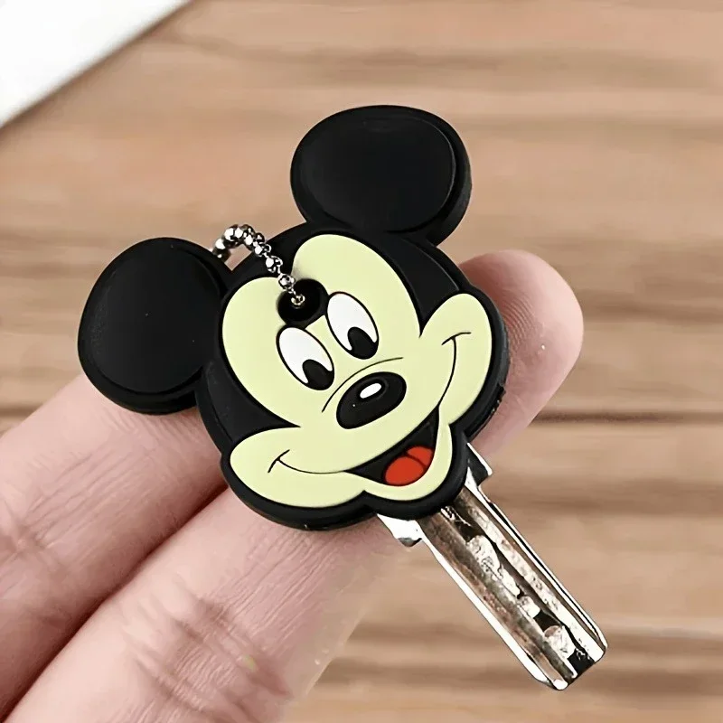 Disney stitch Mickey Minnie Keychains,Key accessories, key protective covers, silicone, funny key decorations  key