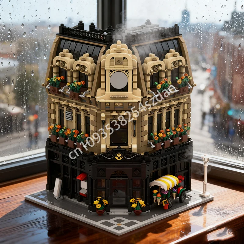 

4534 шт. MOC почтовый офис, модульная модель, строительные блоки, креативные рождественские подарки, образовательные кирпичные игрушки на день рождения