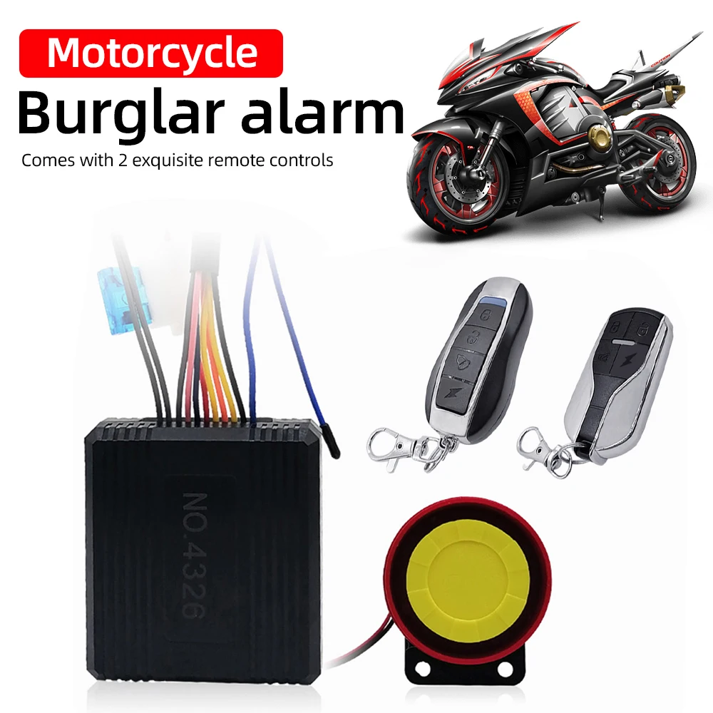 Anti-theft Security Alarm System Motorcycle Bike Smart Alarm Remote Control Key Anti-Cutting Wire Alarm Pedal Car Lock