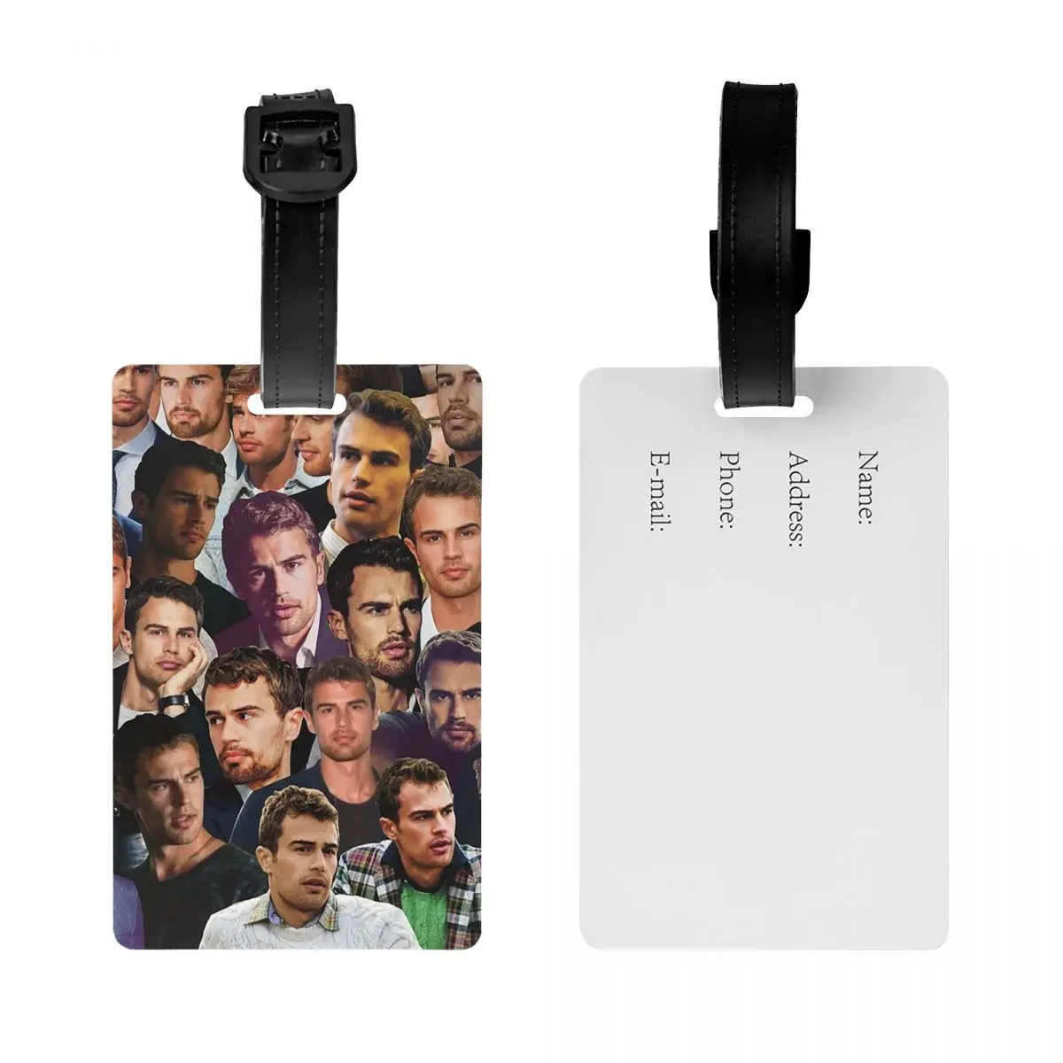 ثيو جيمس صور ملصقة علامات الأمتعة حقيبة الملحقات السفر لطيف الأمتعة الصعود علامة التسمية حامل معرف اسم العنوان