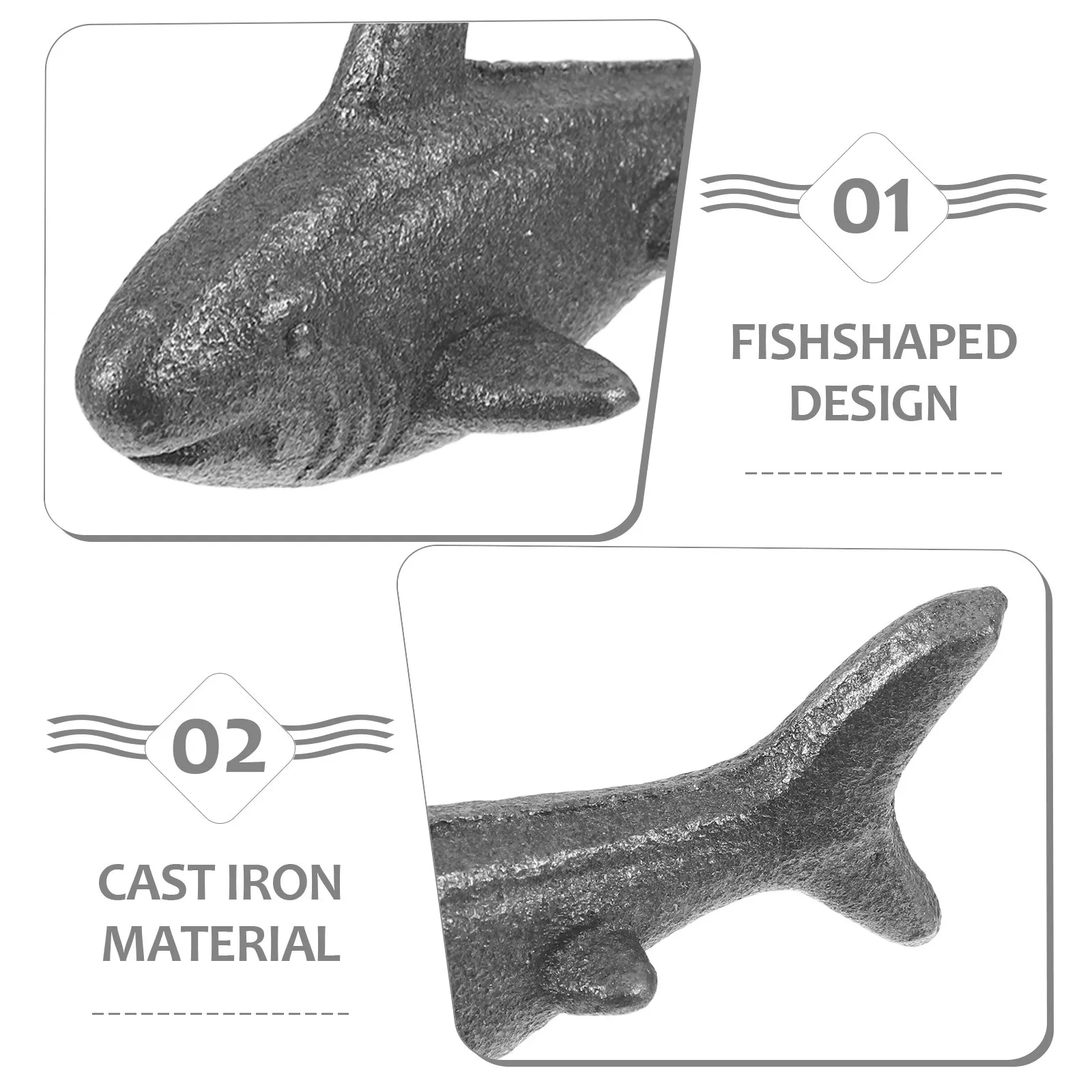 4 قطعة أداة طبخ الأسماك من الحديد الزهر مقاومة للحرارة العالية طبقة طبيعية غير لاصقة سهلة التنظيف حديد غني بأسماك Lron المحظوظة
