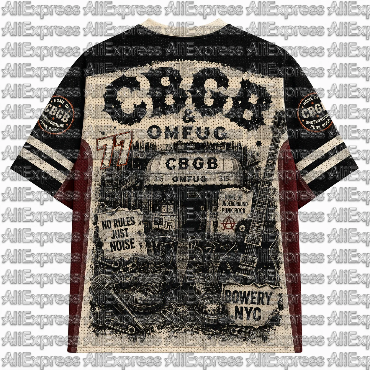 تيشيرت رجالي من CBGB&OMFUG NYC - مراجعة Live Rock وسعره