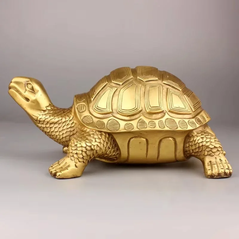 

Pure Copper Tortoise Statue Longevity Mascot Animal Sculpture For Home Desk Decoration Ornaments Home Office Study Decorations