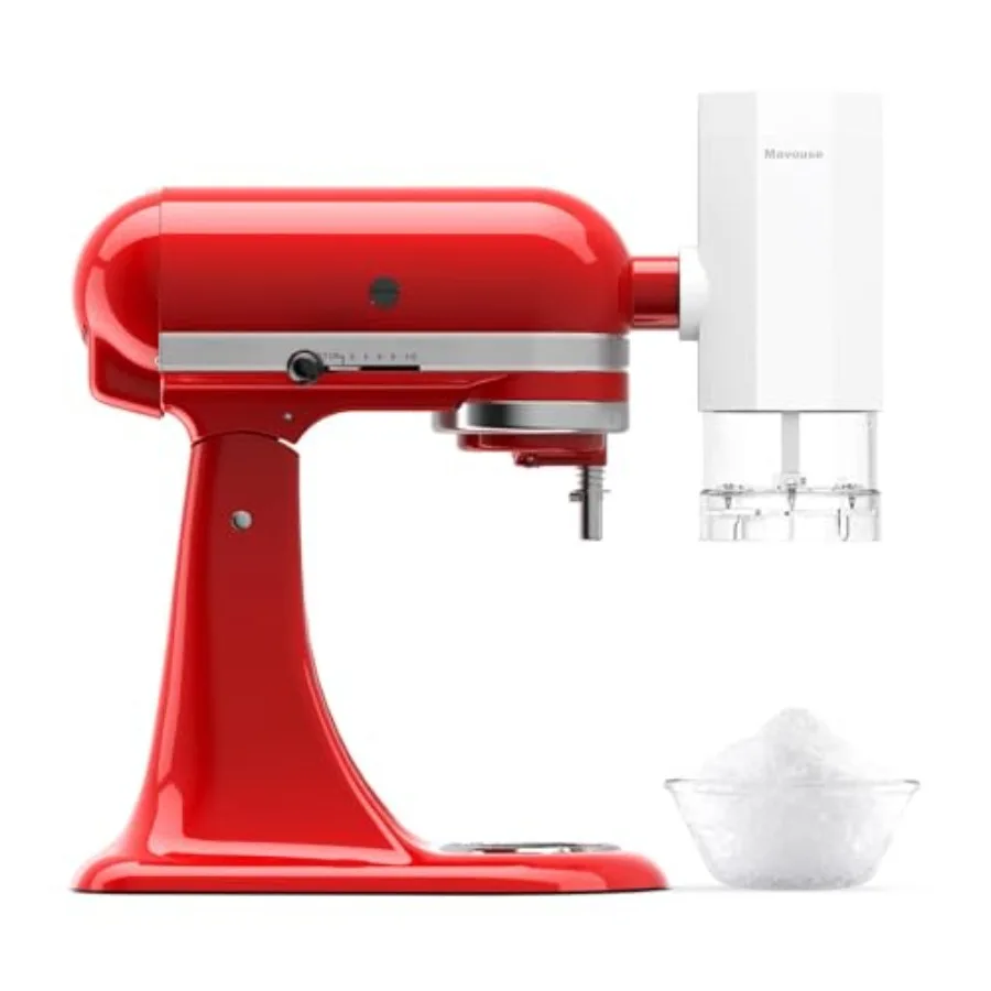 

Shave Ice Attachment for Kitchenaid Stand Mixer Snow Cone Shaved Ice Machine with Coarse and Fine Blades 8 Ice Molds