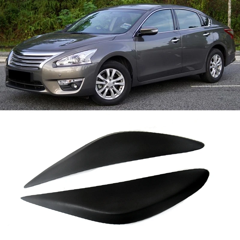 Car Headlight Eyebrows Eyelids Stickers Trim Cover Headlight Lid Resin For Nissan Altima Teana 2013 2014 2015