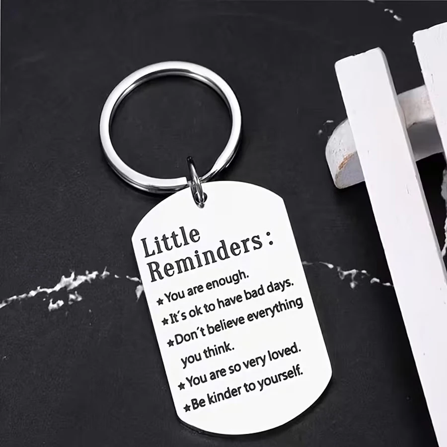 Inspirierender Schlüsselanhänger als Geschenk für Sohn, Tochter, Schwester, Bruder, Edelstahl-Schmuck, Schlüsselanhänger, Geburtstag, Weihnachten, für Männer und Frauen – Detail 3