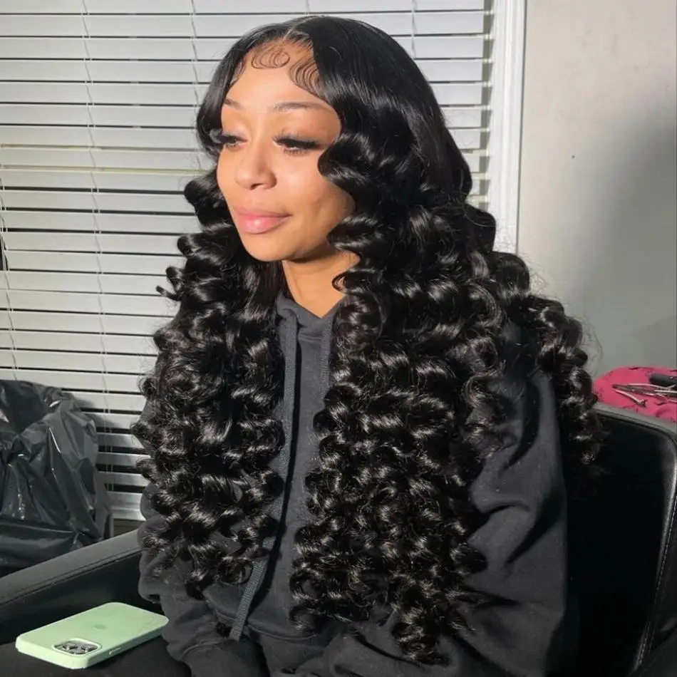 

Парик с глубокими волнистыми локонами Loose Deep Wave, 13X6 HD Lace Frontal, 100% натуральные человеческие волосы, бразильский парик 13X4 HD Lace Front, предварительно снятая линия роста волос, Water Wave