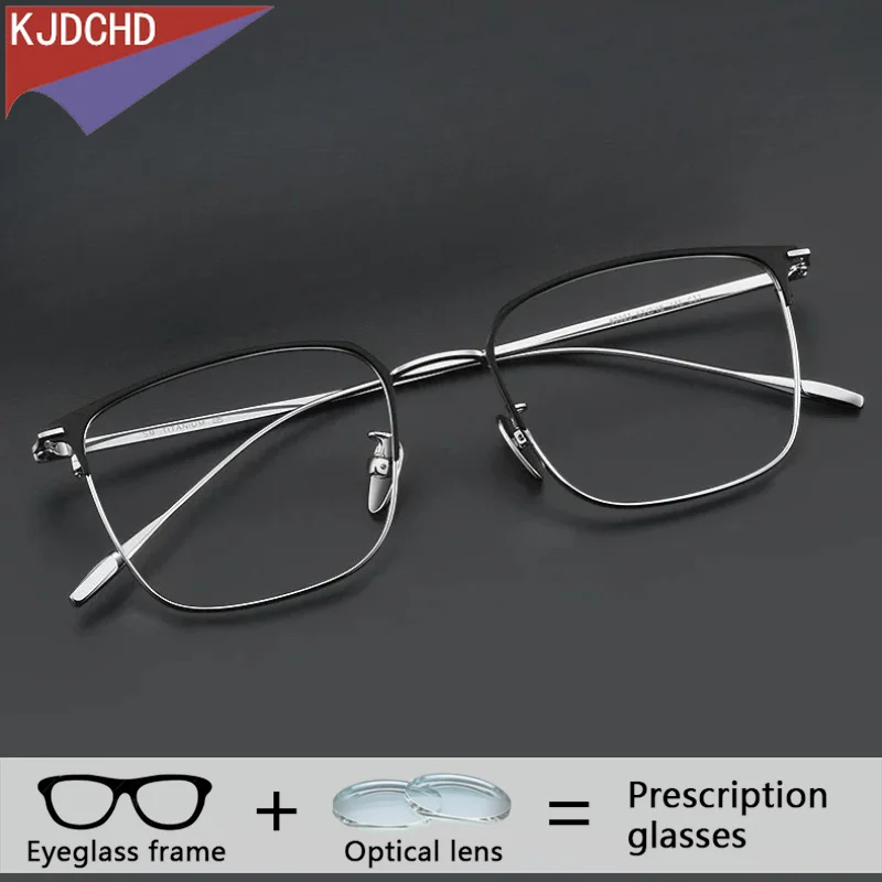 Big Square Bifocal Doctor Prescription Eyeglasses Men Titanium 1.74 Multifocal Glasses Progressive Optical Photochromic Eyewear