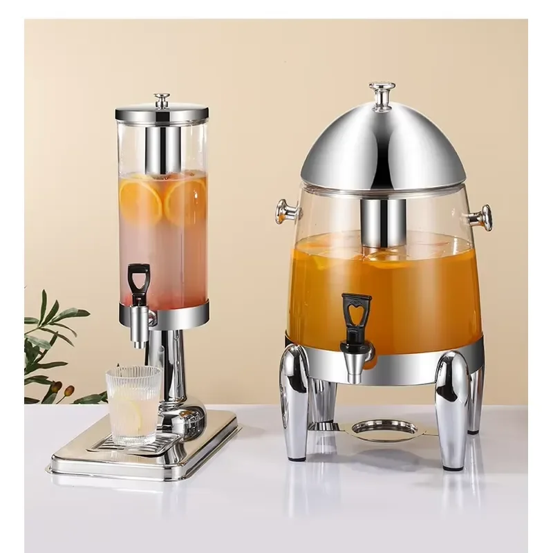 Hot Selling Stainless Steel Double Head Beverage Machine Three In One Cold Drink Machine Hotel Commercial Juicer