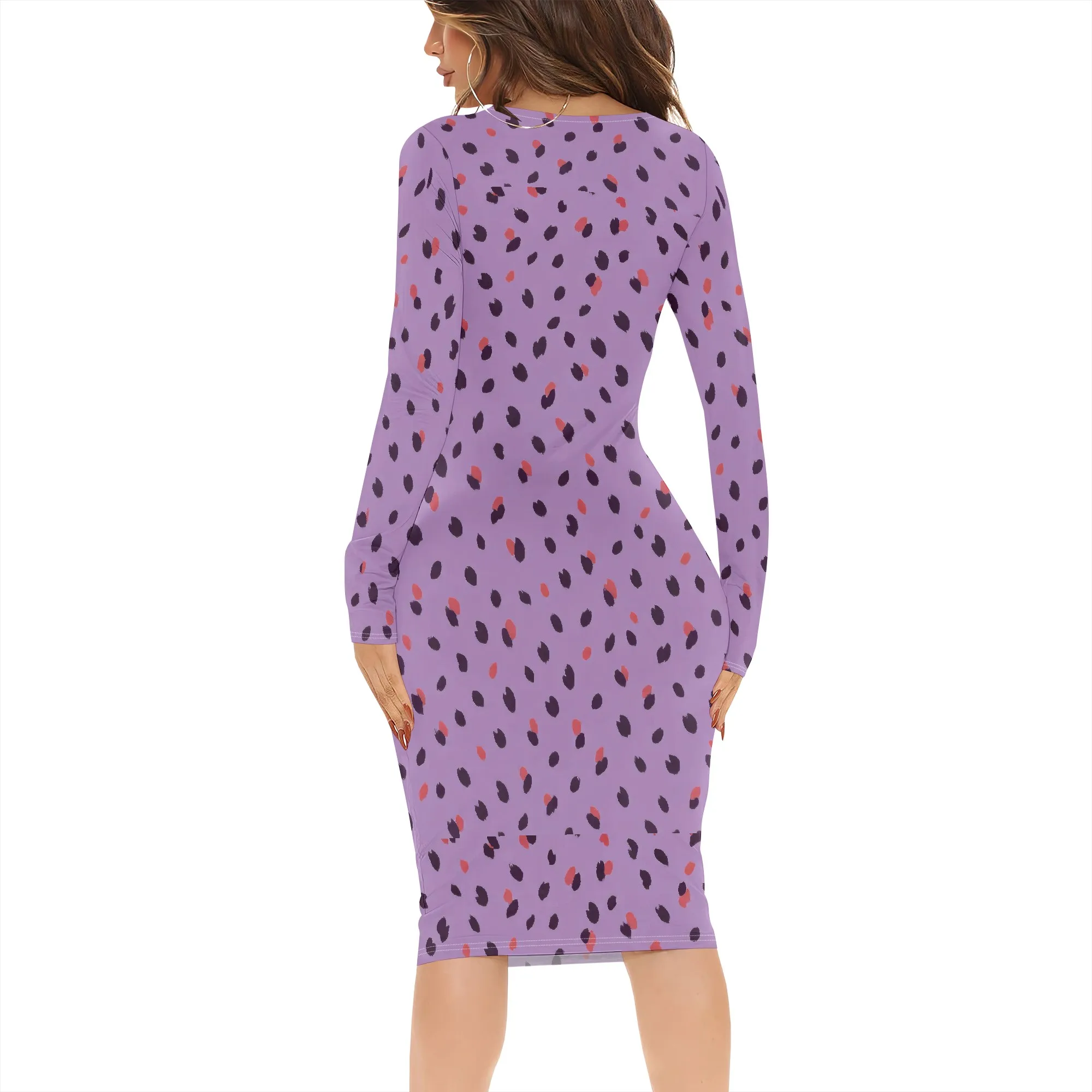 Abiti aderenti da donna Abito lungo casual midi sexy a maniche lunghe con data notturna senza maniche per club party