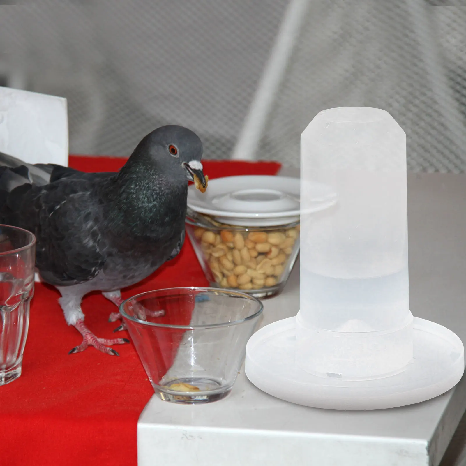 

Automatic Bird Water Container Durable Plastic Cage Feeder Bowl Large Capacity Easy Refill Monitor Water Level Practical