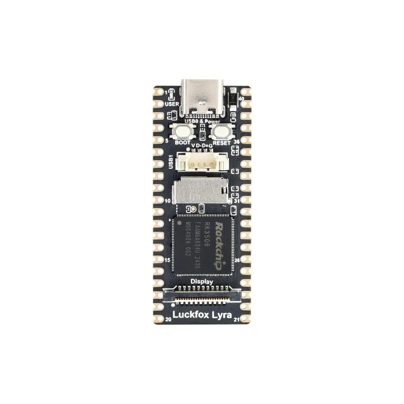 Placa de micro desenvolvimento Linux Luckfox Lyra RK3506G2, integra processadores Tripe-core ARM Cortex-A7 e ARM Cortex-M0, kit LCD