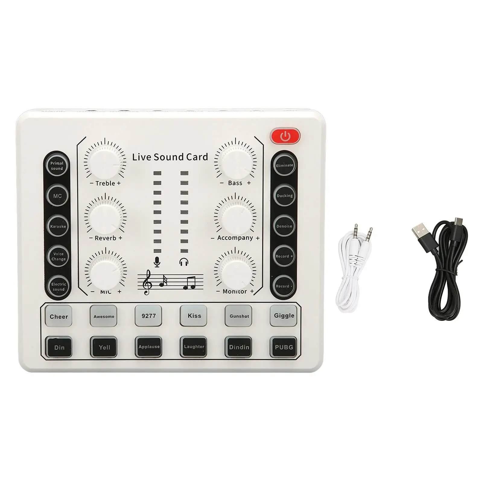 

Professional Sound Card Mixer with Multiple Effects and Voice Changer - Mini Board for live Home KTV