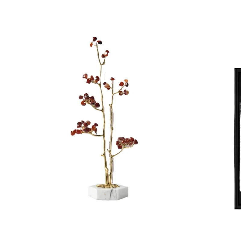 

agate lucky tree ornament light luxury high sense