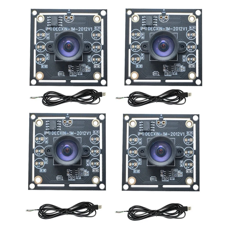 4PCS 100 Degree Camera Module OV9732 1MP 1280X720 30Fps USB Camera Module Drive Free For Winxp/7/8/10 With1.5M Cable