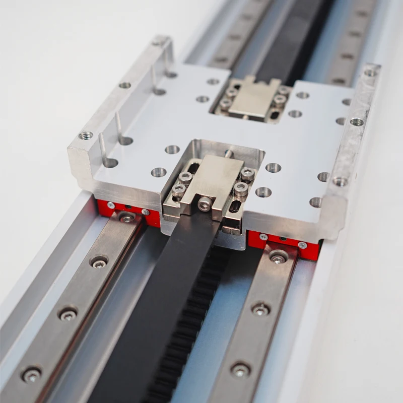 High Speed Double Track Aluminum Profile Module Belt Driven Linear Rail Guide 1750mm/s Speed Range 10kg Load Capacity 0.05mm