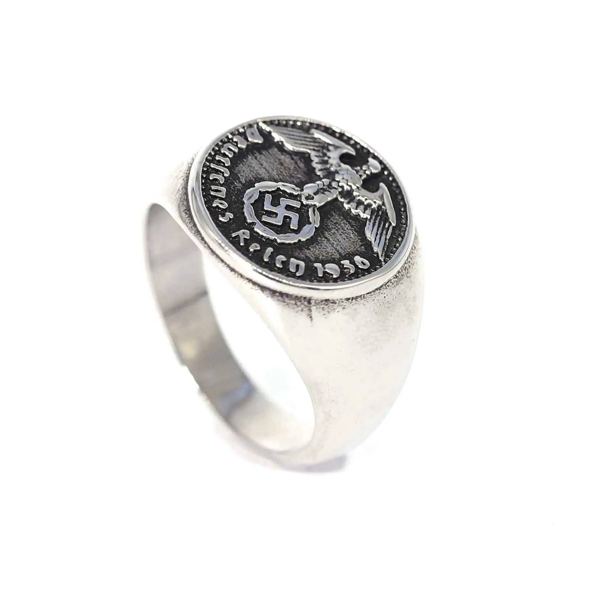 Viking Fashion Men Stainless Steel Dragon Totem Masonic Badge 316 Stainless Steel Ring