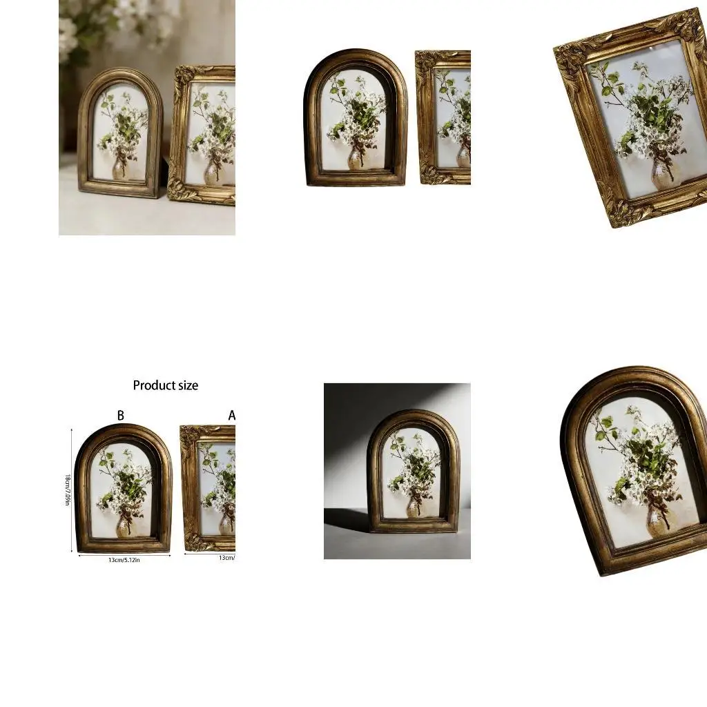 Decorative Photo Frame For Wall Mout Tabletop Display Resin Picture Frames with Included Art Insert for Living Room Accent D2RD