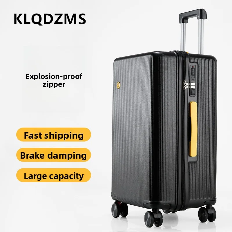 KLQDZMS Gepäck 20"22"24"26"28 Zoll Große Kapazität Trolley Fall ABS + PC Boarding Box Damen Universal Rad Roll Koffer