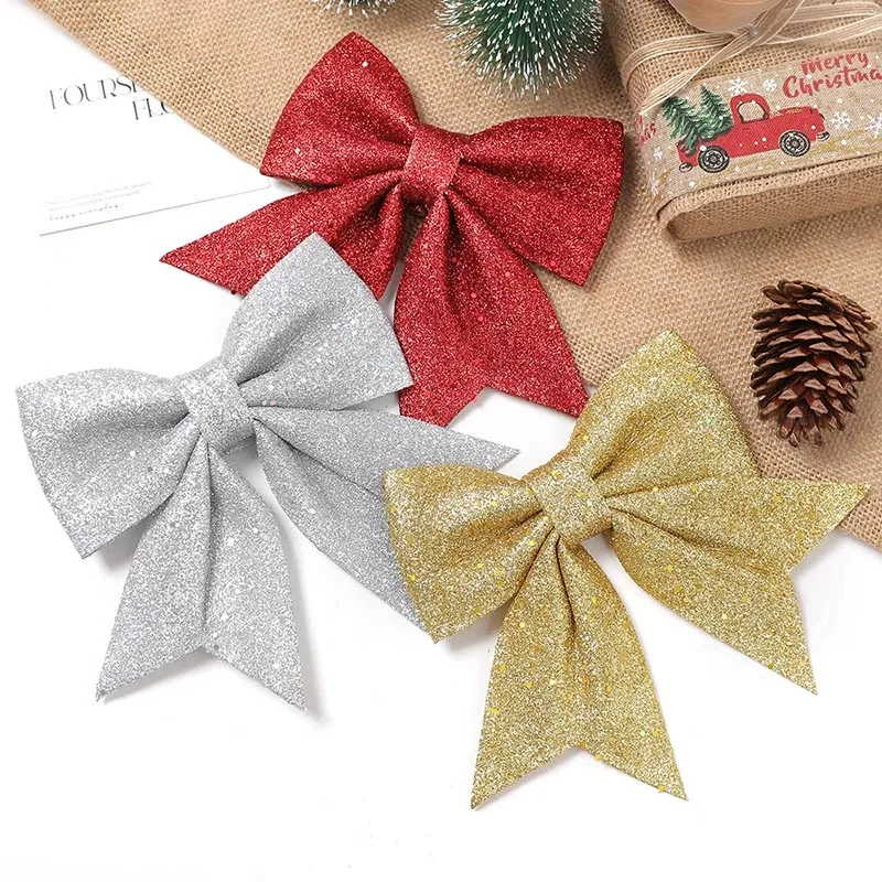 

15cm Large Bows Christmas Tree Bowknot Ornaments Gift Present Party Xmas Decoration Christmas Holiday Indoor Outdoor Decorations
