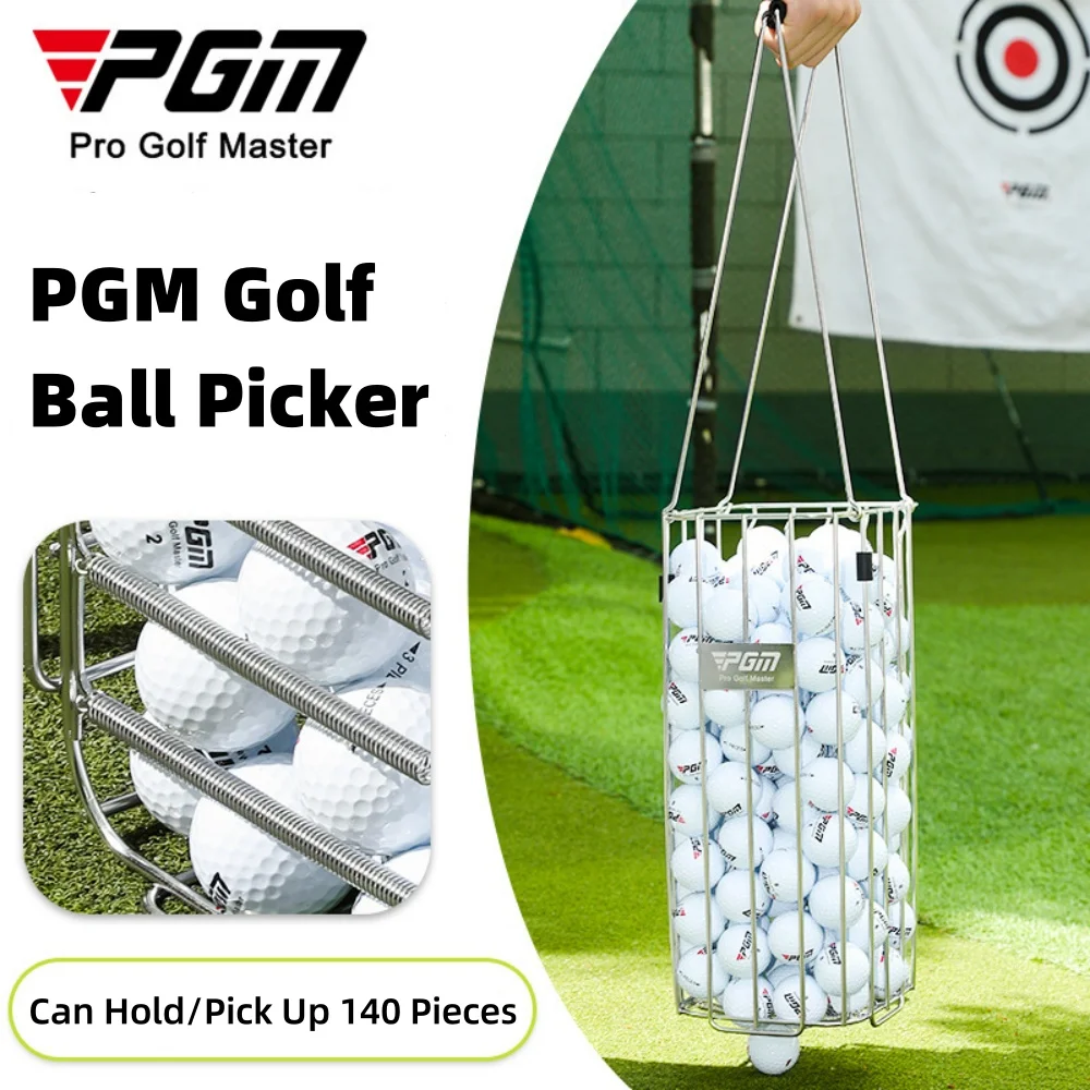 

PGM Golf Ball Picker Baskets, Large Capacity Golf Ball Picker, Ball Picking And Loading 2-In-1 To Hold 140 Balls,Golf Accessorie
