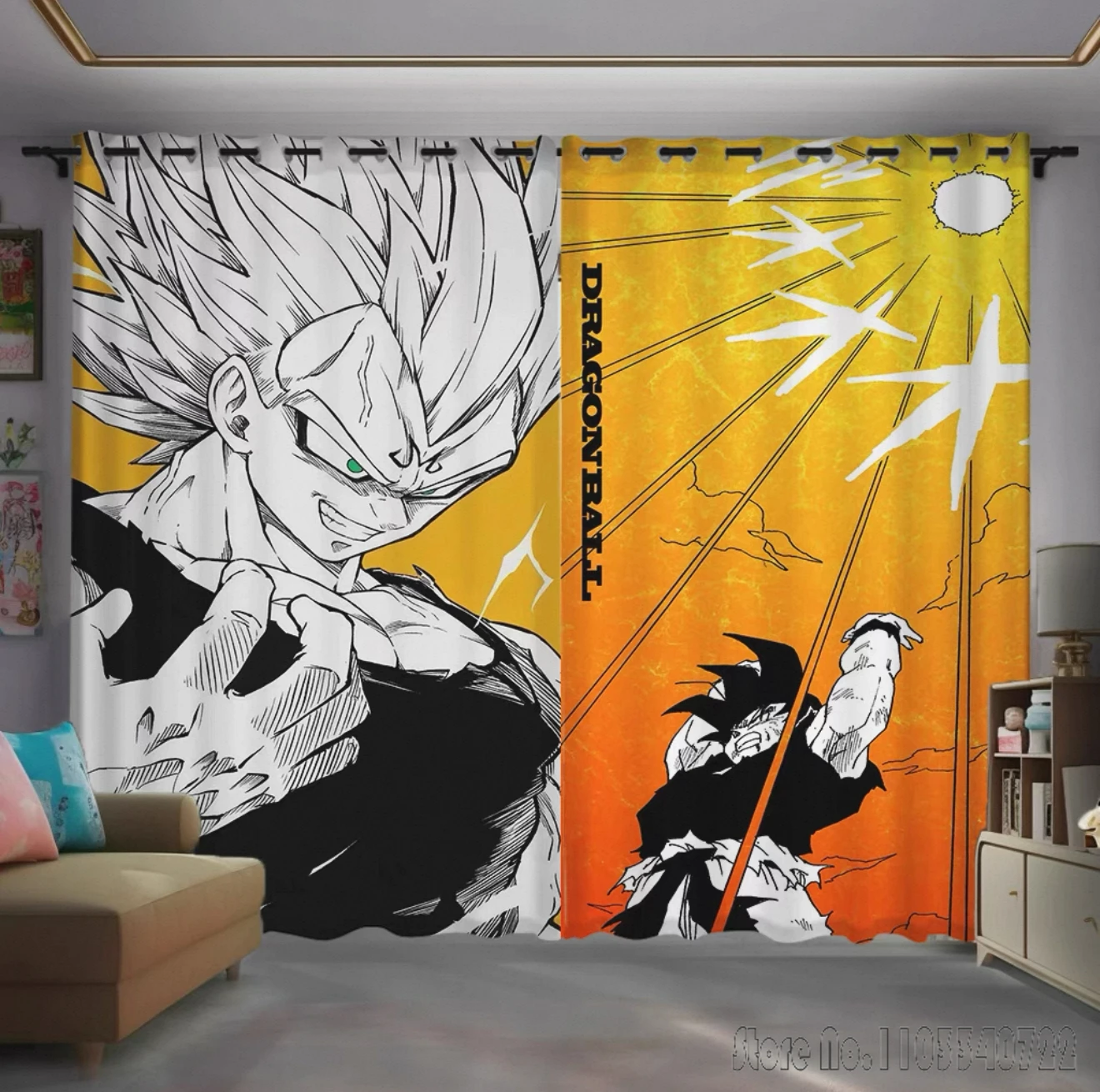 

Горячий ребенок аниме Dragon Ball Wukong 3D принт 2 панели/набор оконные плотные шторы японская игра гостиная принт подарок для маленьких детей