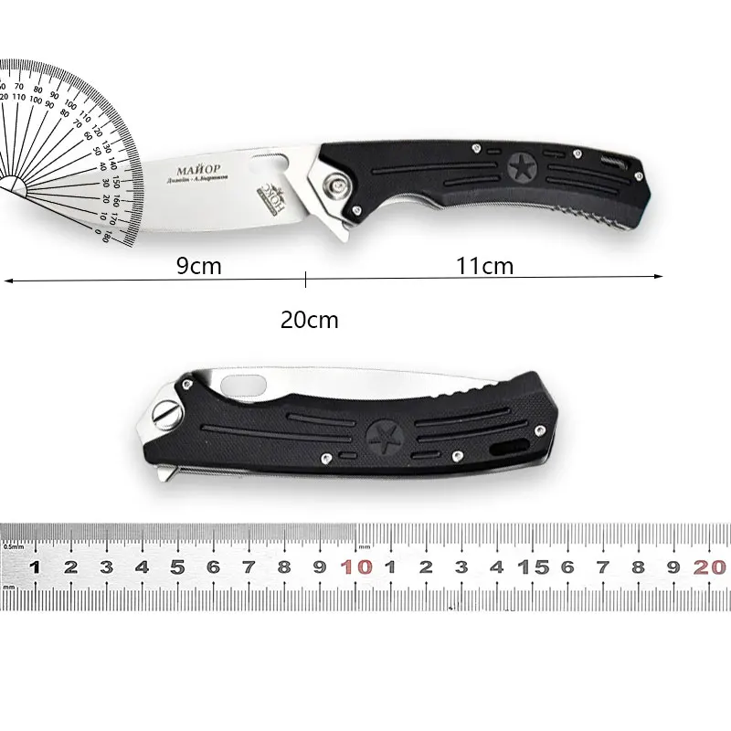 outdoors Folding Knife G10 handle hunting knife, Field survival knife, Travel knife, Emergency defense Outdoor Defense Tactical