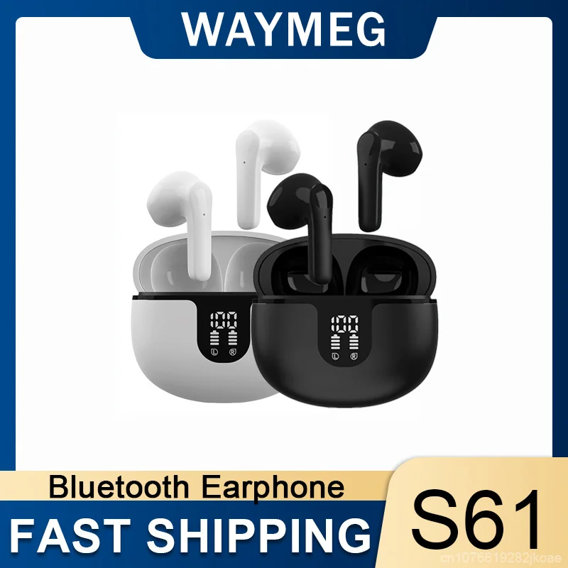 New S61 Mini Earphones Wireless Bluetooth 5.3 Earbuds Game Music Low Latency Headphones HiFi Stereo HD Microphone Call Headset